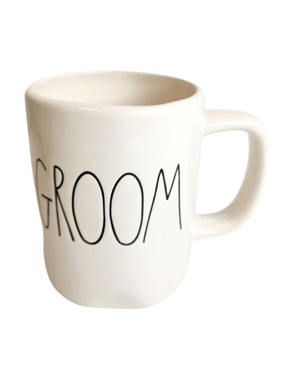 Rae Dunn Magenta Artisan Collection Groom Mug Ceramic White